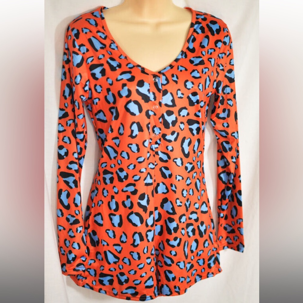 🌸 Orange Animal Print Marisa Lounge Sleepwear